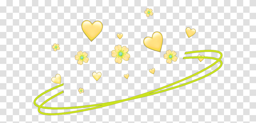 Freetoedit Yellow Crown Halo Emoji Heart Ring, Birthday Cake, Floral Design, Pattern Transparent Png