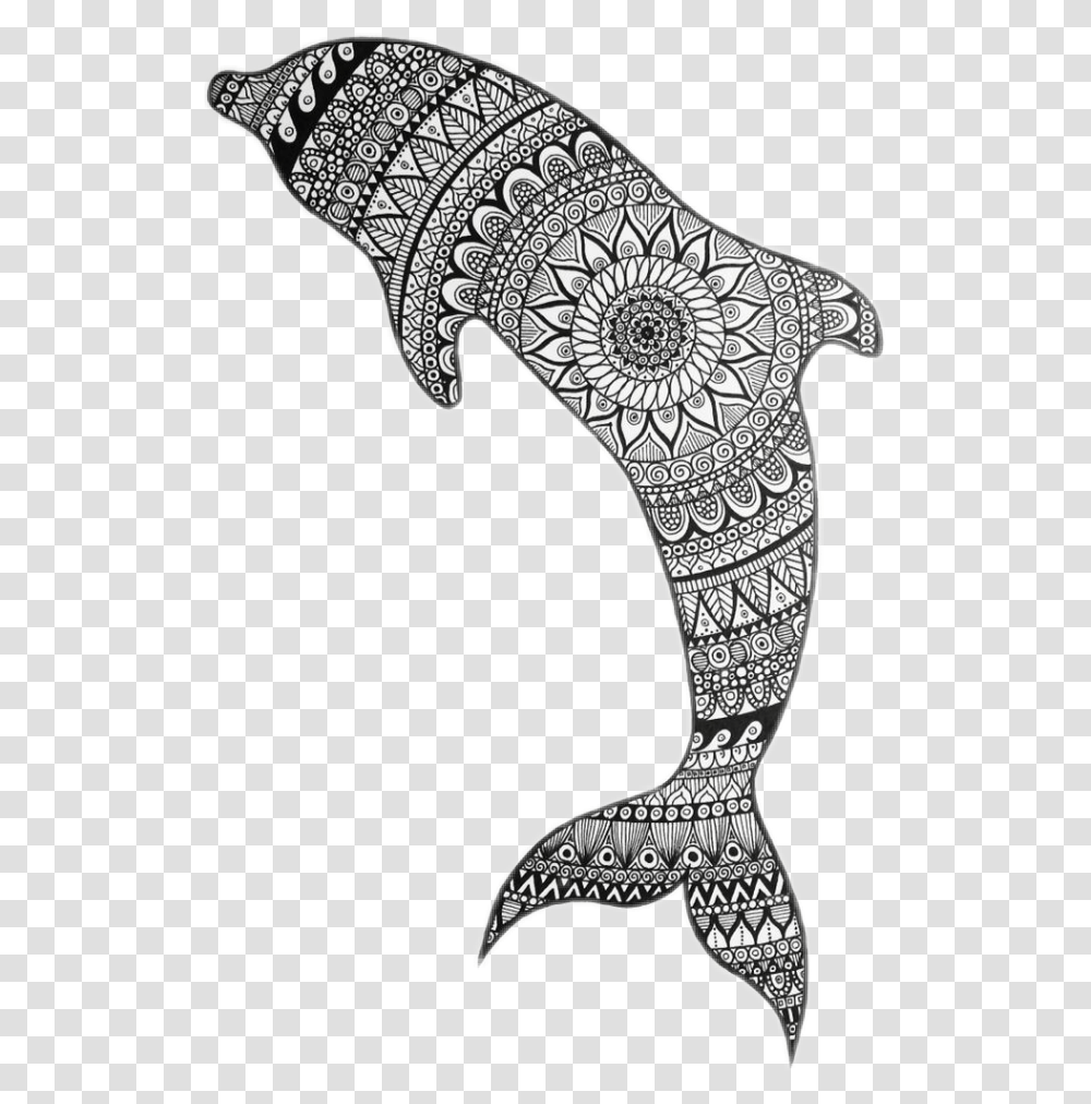 Freetoedit Zentangle Dolphin Dolphin Zentangle, Skin, Cross, Doodle Transparent Png