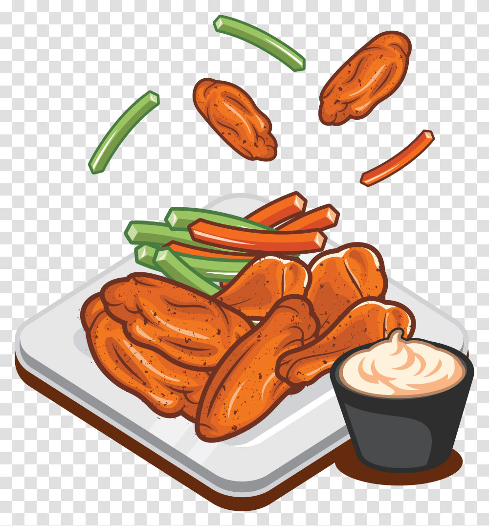 Freeuse Download Buffalo Wing Sausage Fast Food Wings Hot Wings Clip Art, Coffee Cup, Beverage, Drink, Fries Transparent Png
