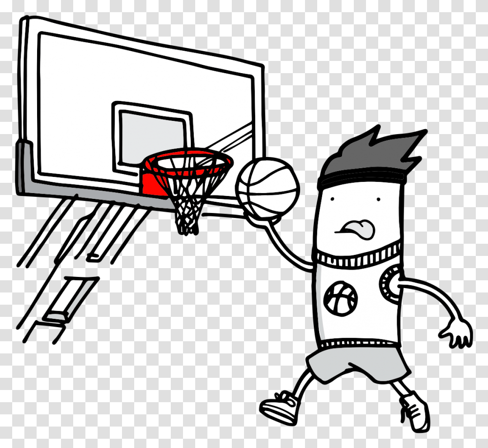 Freeuse Library Basketball Hoop Black And White Streetball, Team Sport, Sports Transparent Png