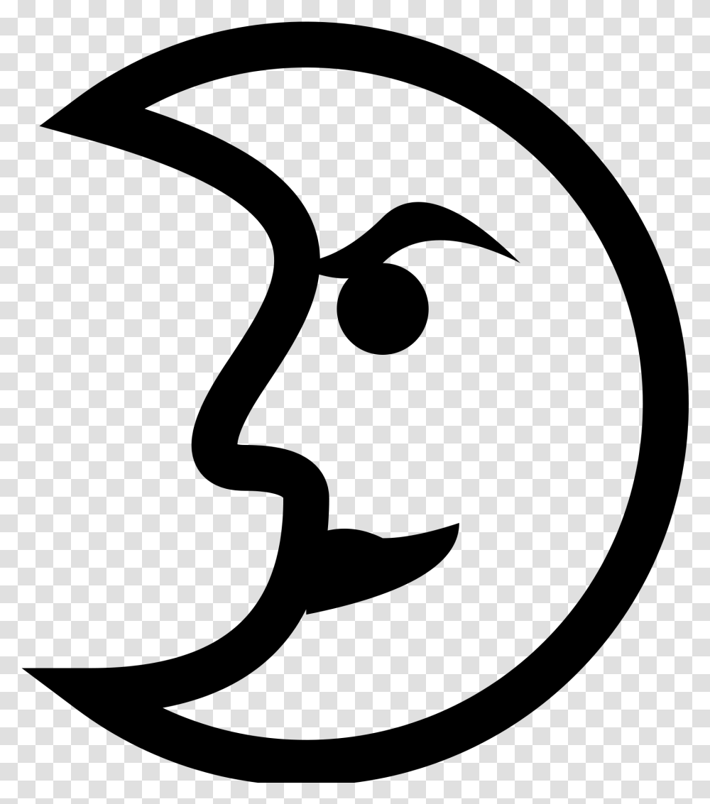 Freeuse Library First Quarter Moon Clipart First Quarter Moon With Face, Gray, World Of Warcraft Transparent Png