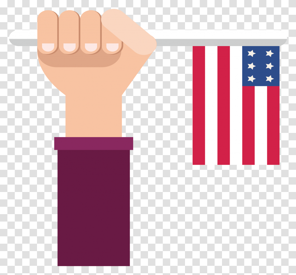 Freeuse Library Flag Of The United States National, Hand, Fist, American Flag Transparent Png