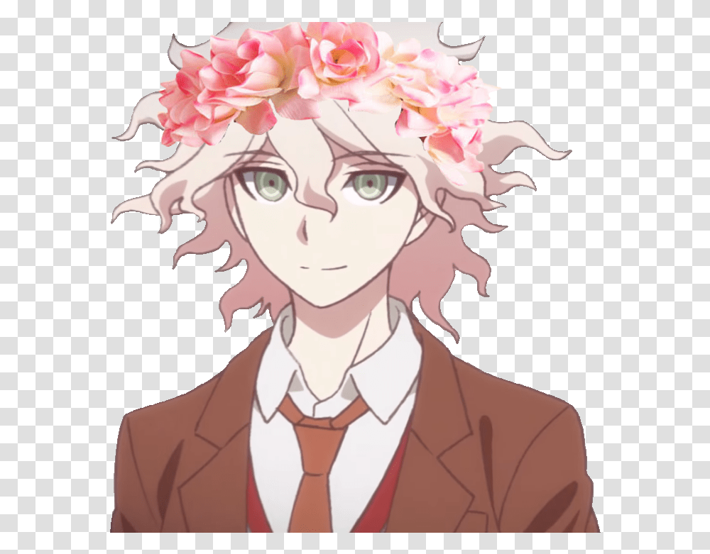 Freeuse Library Icon Free To Use By Themisslittledevil Nagito Komaeda Flower Crown, Comics, Book, Manga, Person Transparent Png