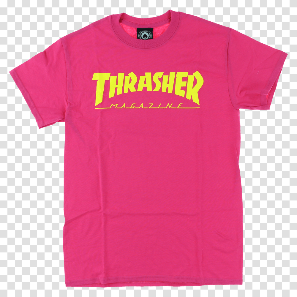 Freeuse Library Magazine Logo T Shirt Size Small Pink Hot Pink Thrasher Shirt, Apparel, T-Shirt Transparent Png