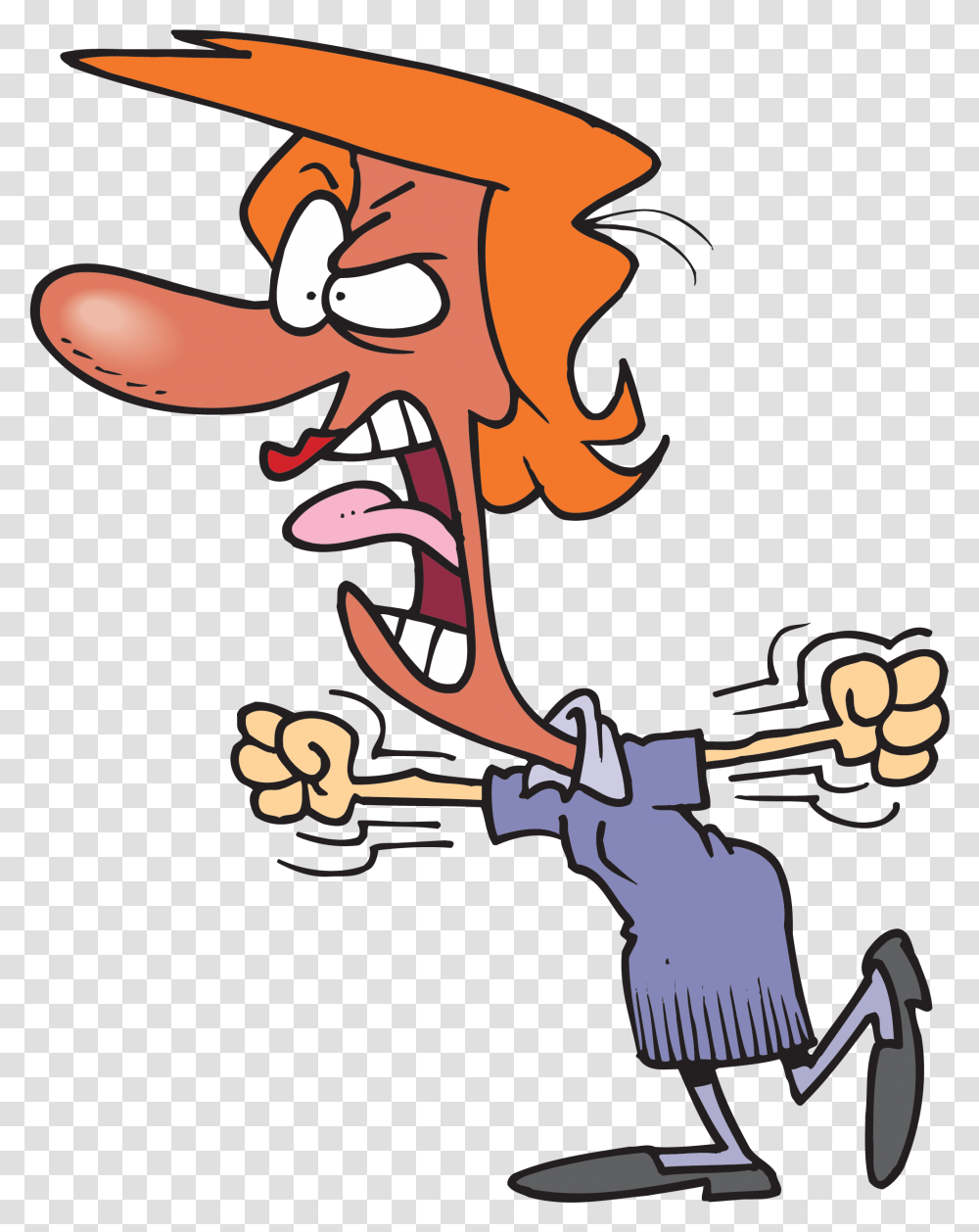 Freeuse No Screaming Clipart Angry Woman Cartoon, Hand, Fist, Gun, Weapon Transparent Png