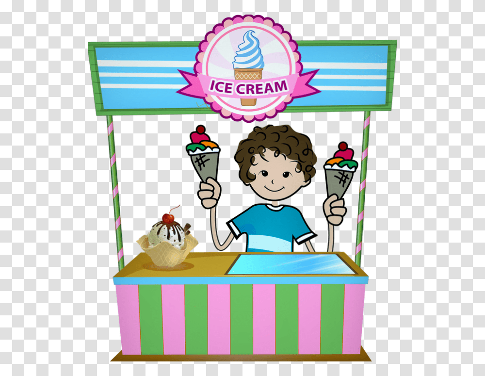 Freeuse Stock Clipart Ice Cream Shop Making Ice Cream Clipart, Dessert, Food, Performer Transparent Png