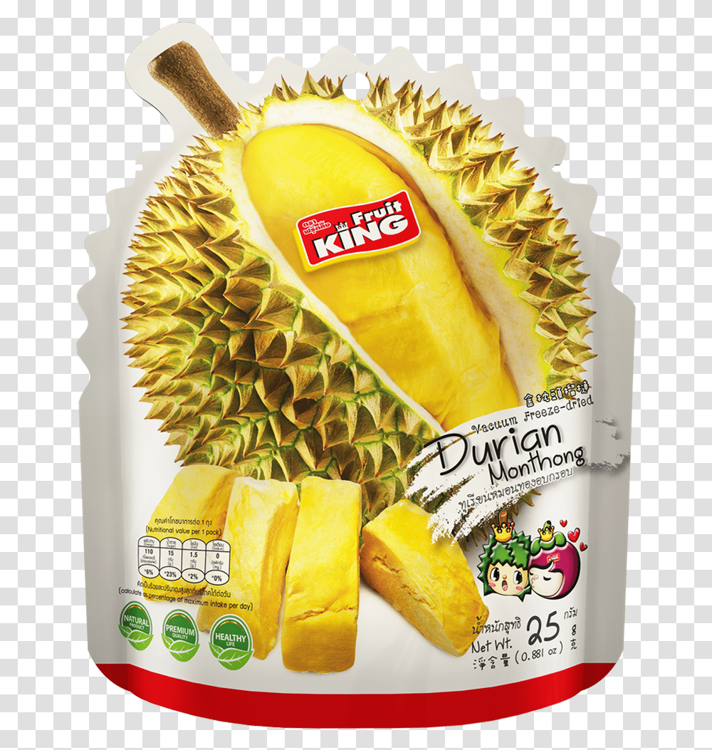 Freeze Dried Packaging Durian Download Fruit King, Plant, Produce, Food Transparent Png