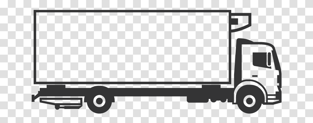 Freezer Truck Clipart 26t Black And White, Monitor, Screen, Electronics, Display Transparent Png