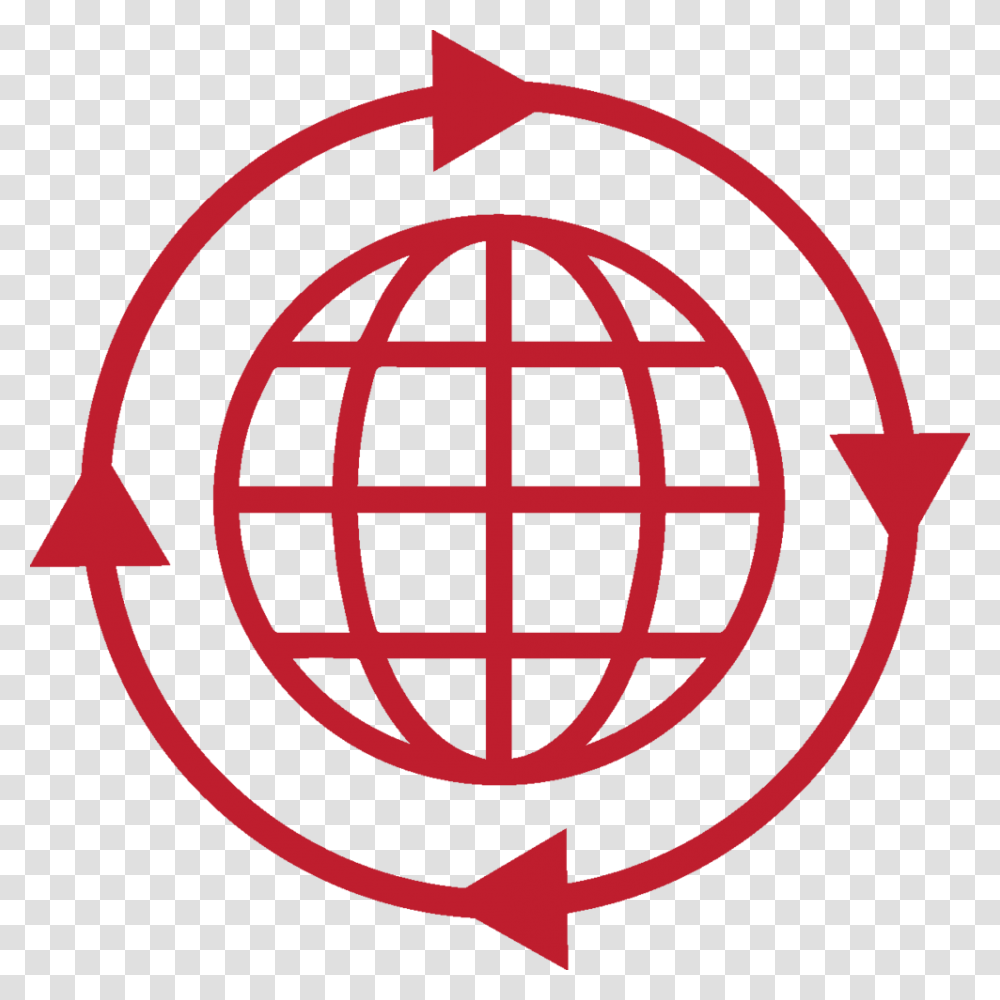 Freight Logistics Globe Icon Orange, Logo, Trademark, Dynamite Transparent Png