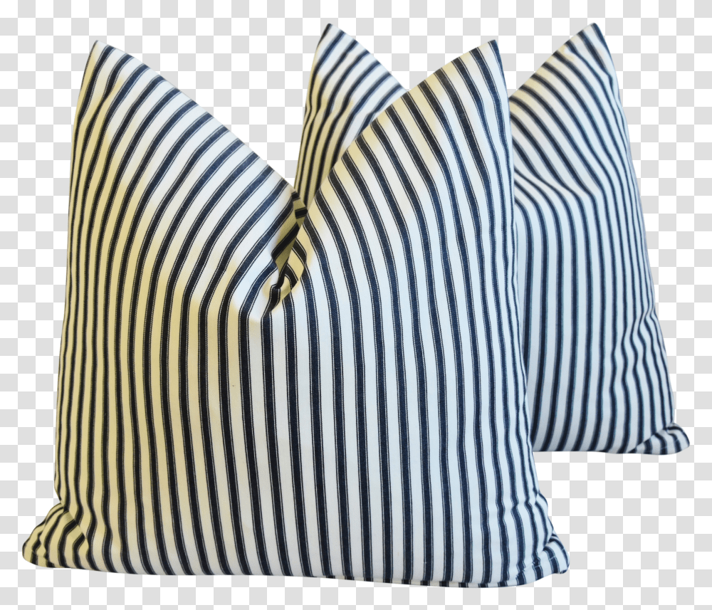 French Black Amp White Striped Ticking Featherdown Pillows Transparent Png