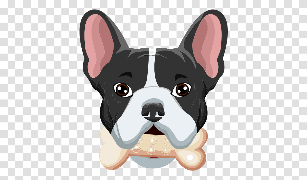 French Bulldog Messages Sticker 3 Frenchie Dog Cartoon, Boston Bull, Pet, Canine, Animal Transparent Png