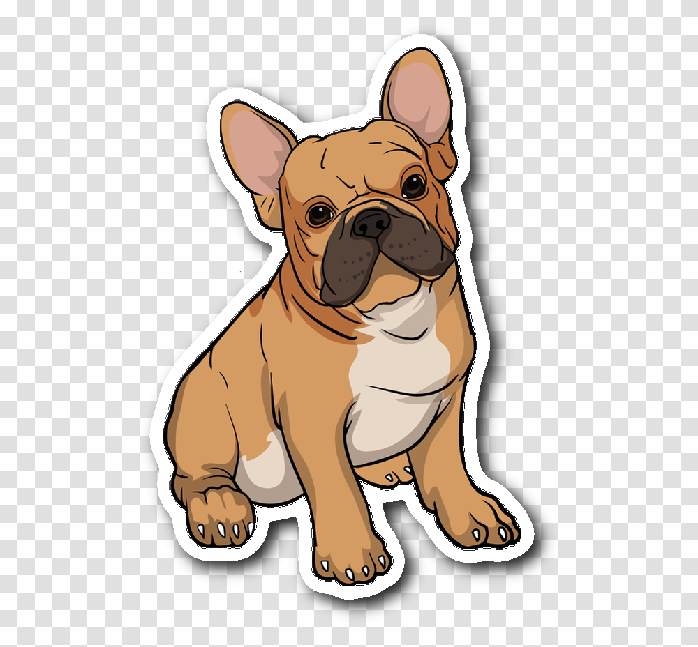French Bulldog Sticker Funny Gift For Cute Dog Lovers Francia Bulldog Sticker, Pet, Canine, Animal, Mammal Transparent Png