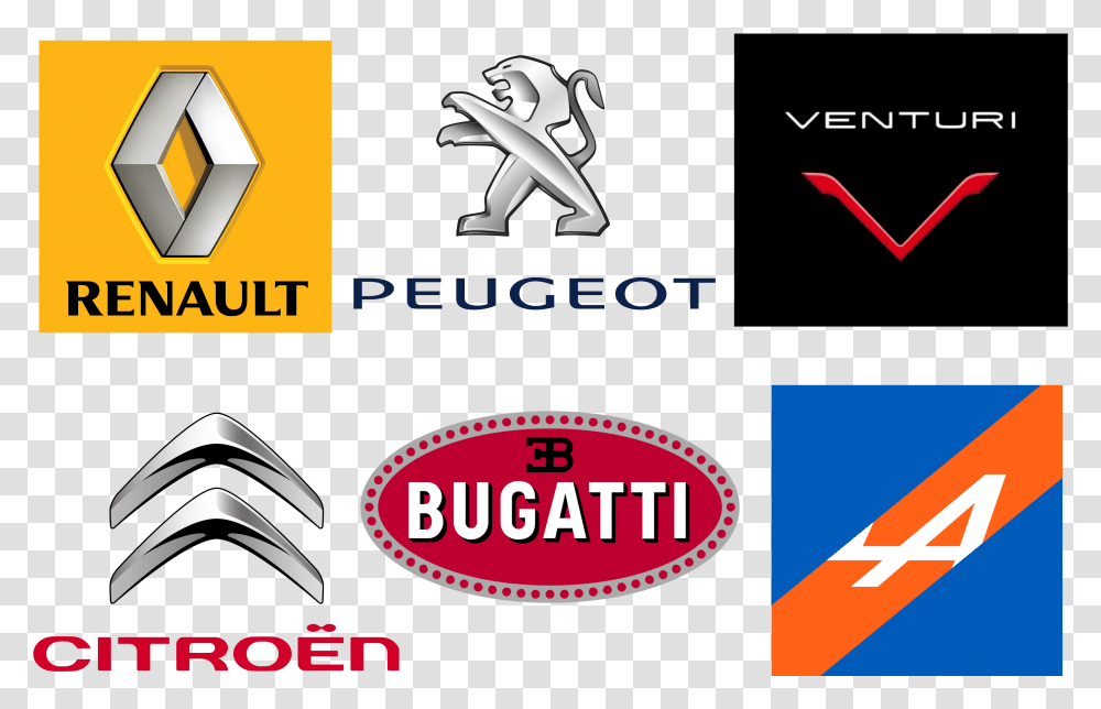 French Car Logos, Label, Trademark Transparent Png