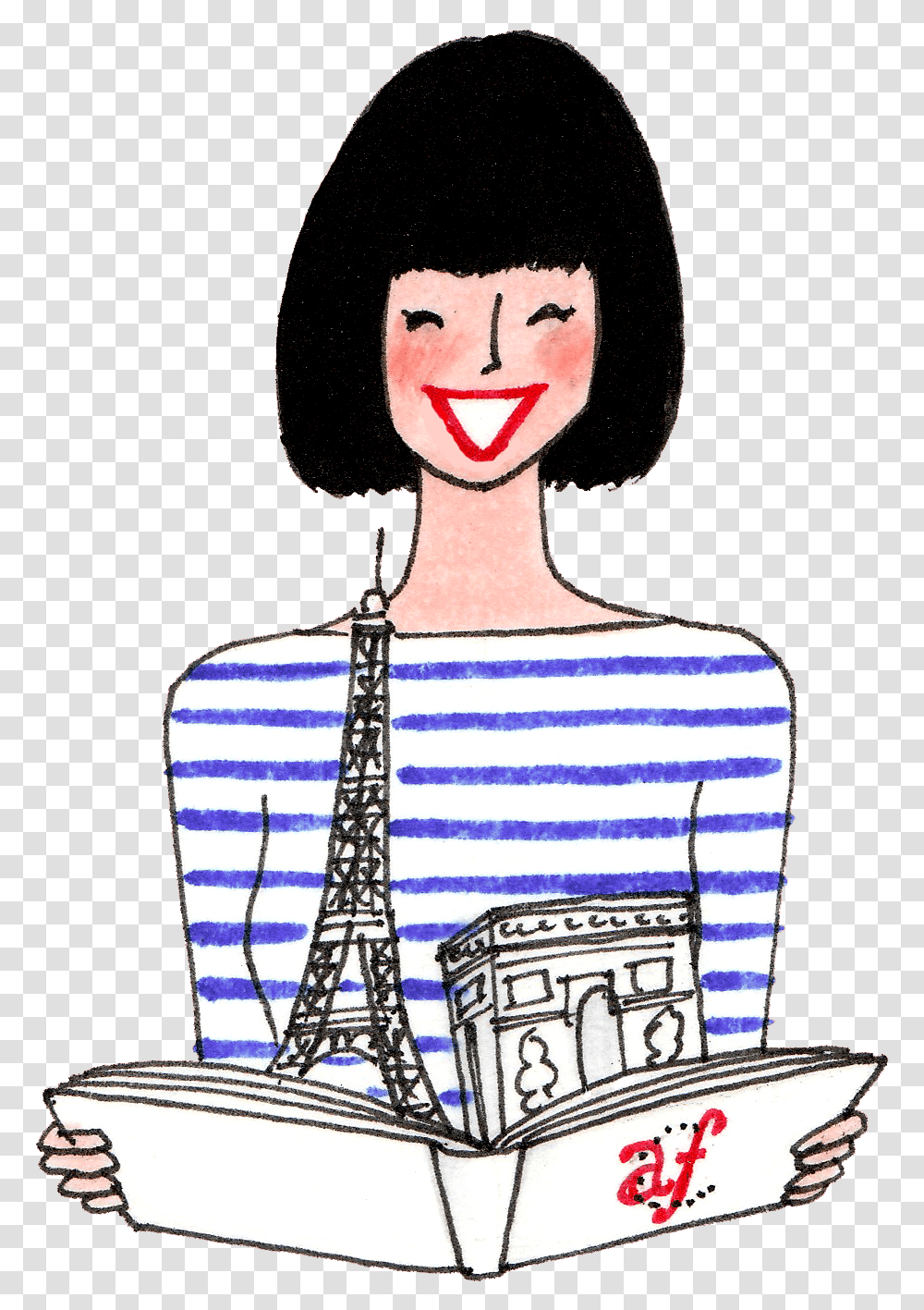 French Clipart Francais French Woman, Person, Head, Drawing Transparent Png