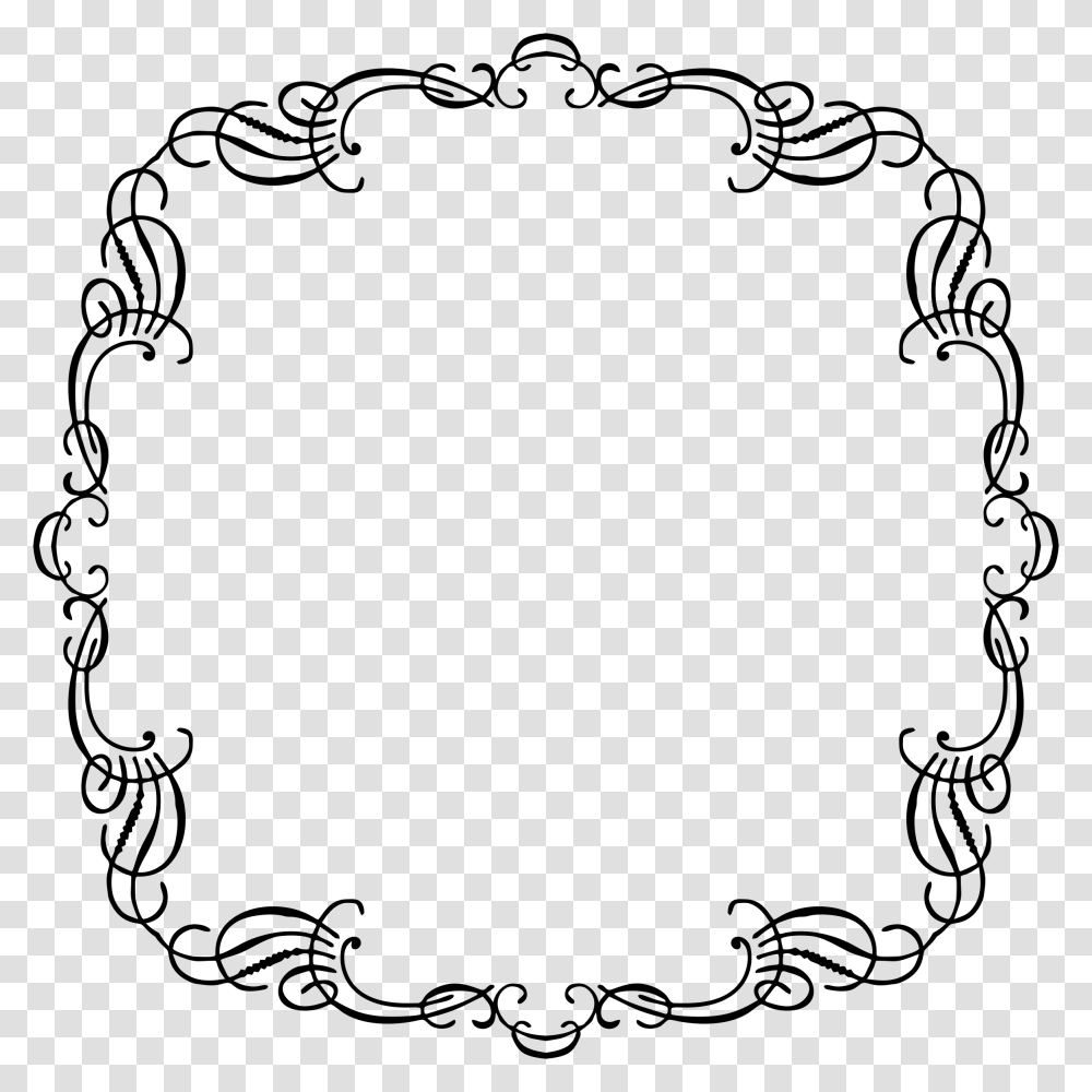 French Clipart Line Vintage Line French Frames, Gray, World Of Warcraft Transparent Png