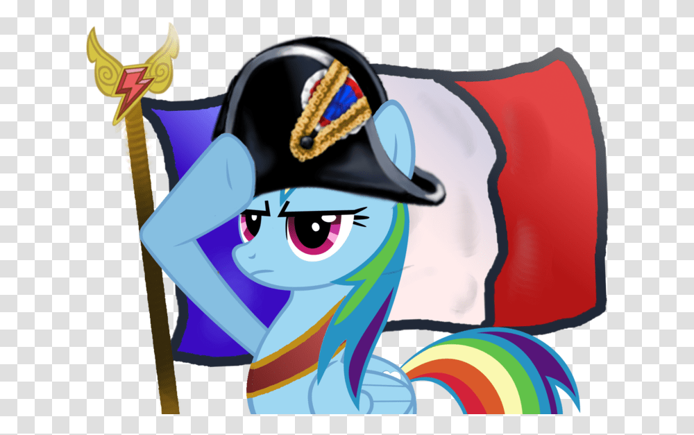 French Clipart Napoleon Rainbow Dash Salute, Pillow, Cushion Transparent Png