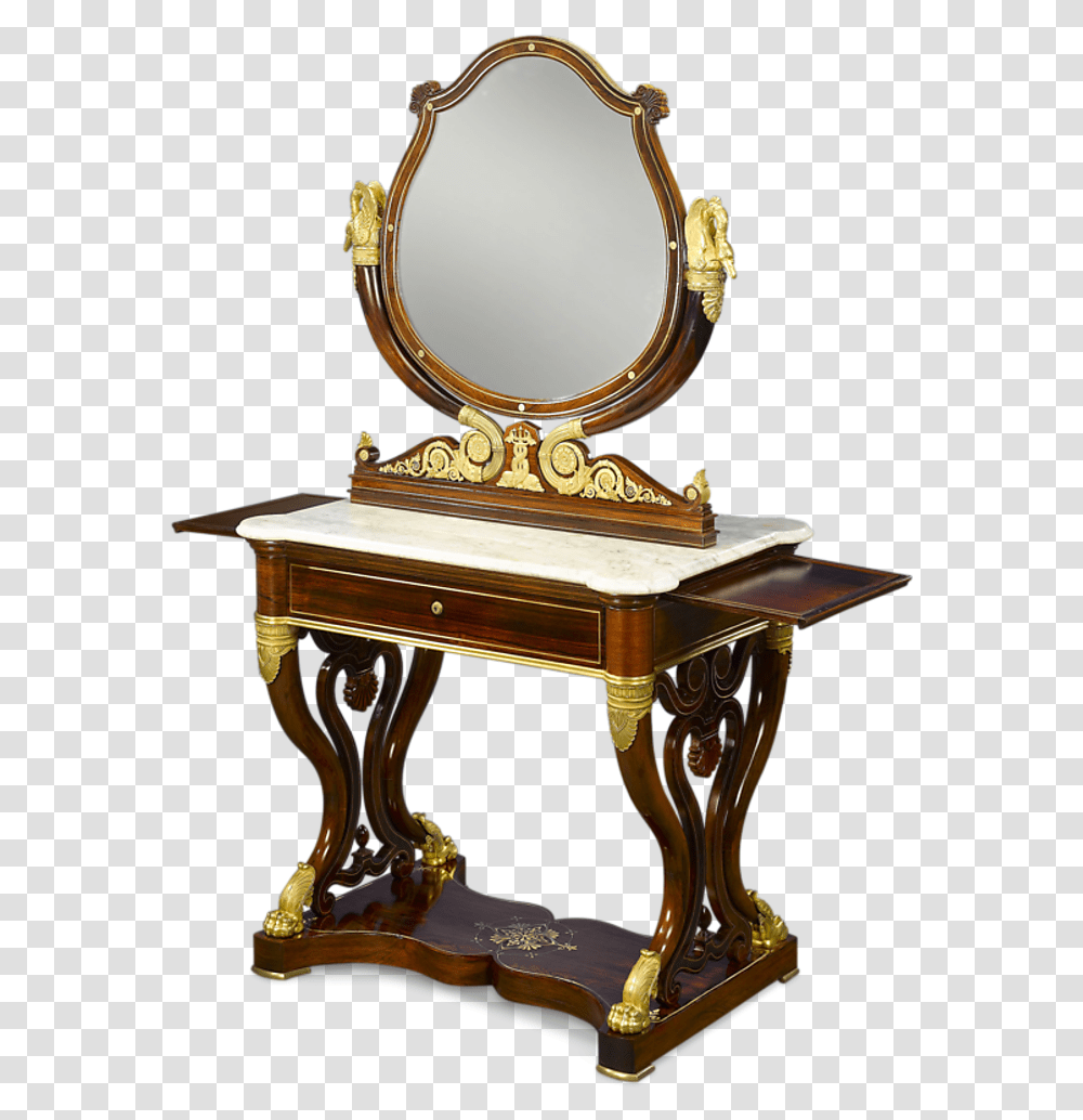 French Double Dressing Table, Furniture, Tabletop, Mirror, Desk Transparent Png