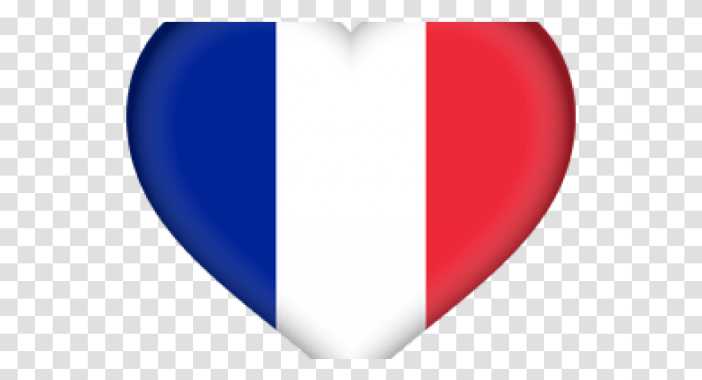 French Flag Emoji Heart French Flag Heart, Logo, Symbol, Balloon, Pillow Transparent Png