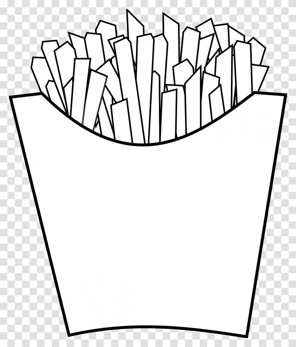 French Fries Clipart Black And White, Bag, Paper, Rug, Pencil Transparent Png