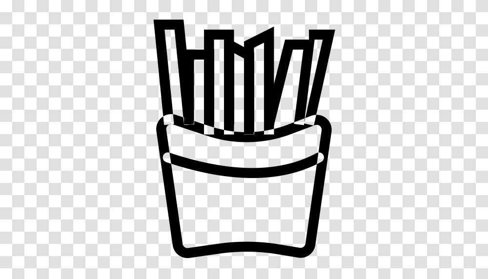 French Fries Fast Food Food Icon With And Vector Format, Gray, World Of Warcraft Transparent Png