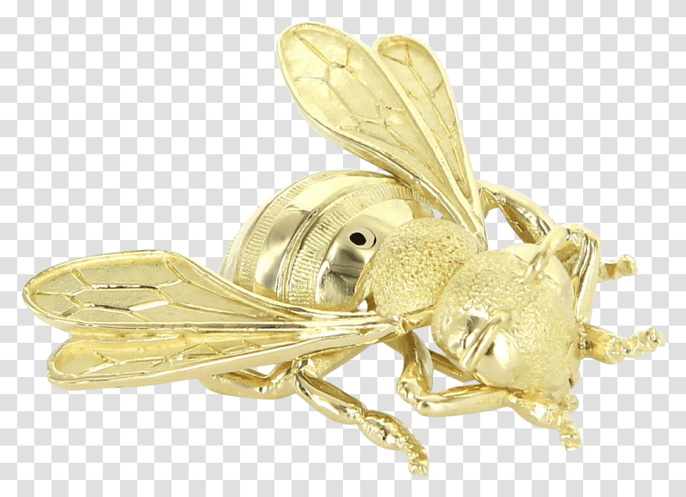 French Hallmarked Vintage Bumble Bee Insect Brooch Membrane Winged Insect, Invertebrate, Animal, Wasp, Andrena Transparent Png