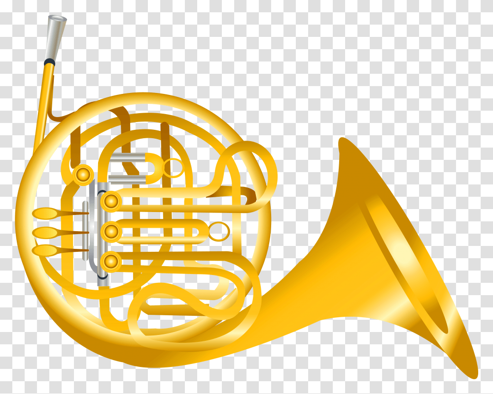 French Horn Clipart French Horn Clipart, Brass Section, Musical Instrument, Banana, Fruit Transparent Png