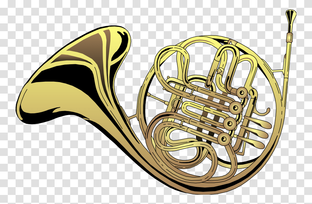 French Horn Free Vector 4vector French Horn Clip Art, Brass Section, Musical Instrument Transparent Png