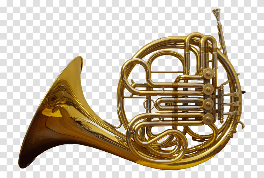 French Horn Front French Horn, Brass Section, Musical Instrument Transparent Png