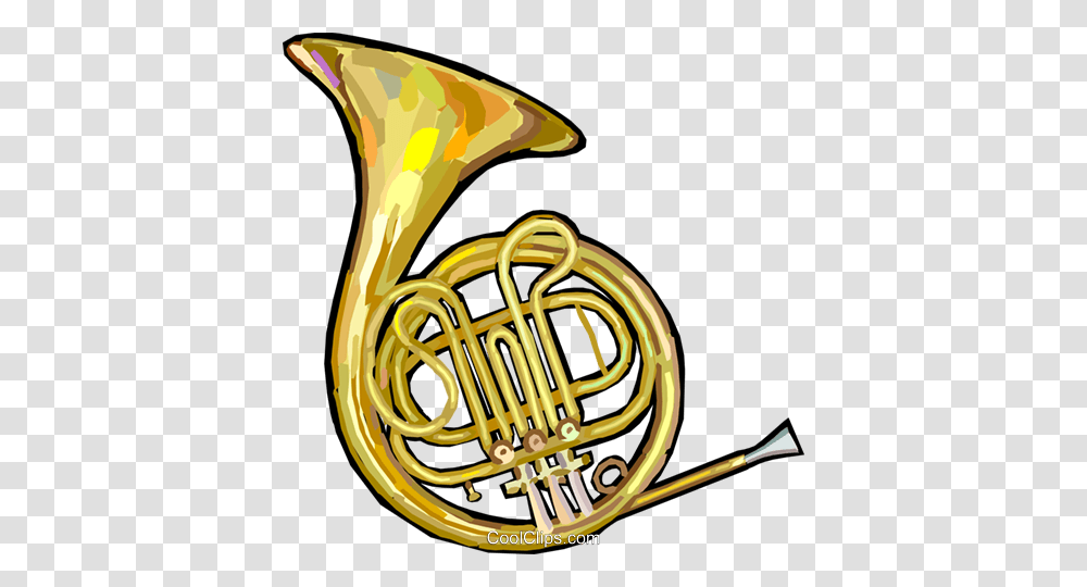 French Horn Royalty Free Vector Clip Art Illustration, Brass Section, Musical Instrument Transparent Png