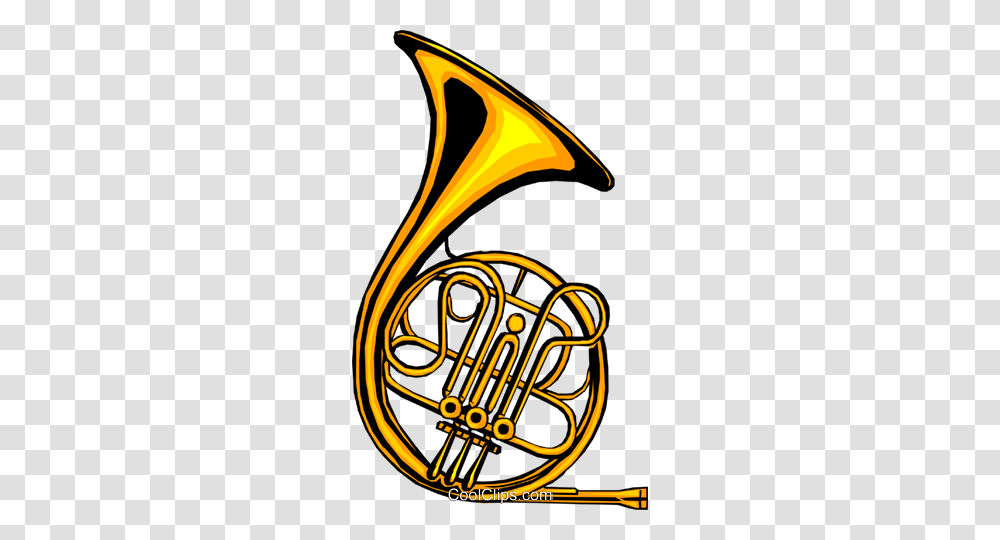 French Horn Royalty Free Vector Clip Art Illustration, Brass Section, Musical Instrument Transparent Png