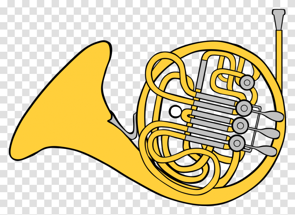 French Horns Brass Instruments Drawing Musical Instruments Free, Brass Section Transparent Png