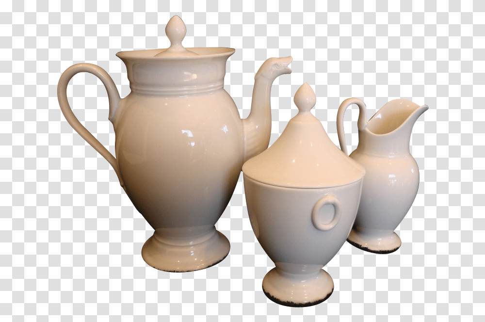 French Limoges Whiteware Tea Or Coffee Set Pot Sugar Teapot, Porcelain, Pottery, Snowman Transparent Png