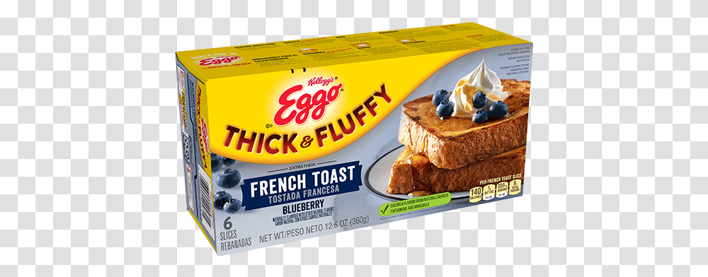 French Toast Thick Fluffy Blueberry Eggo Thick And Fluffy French Toast, Bread, Food, Sweets Transparent Png