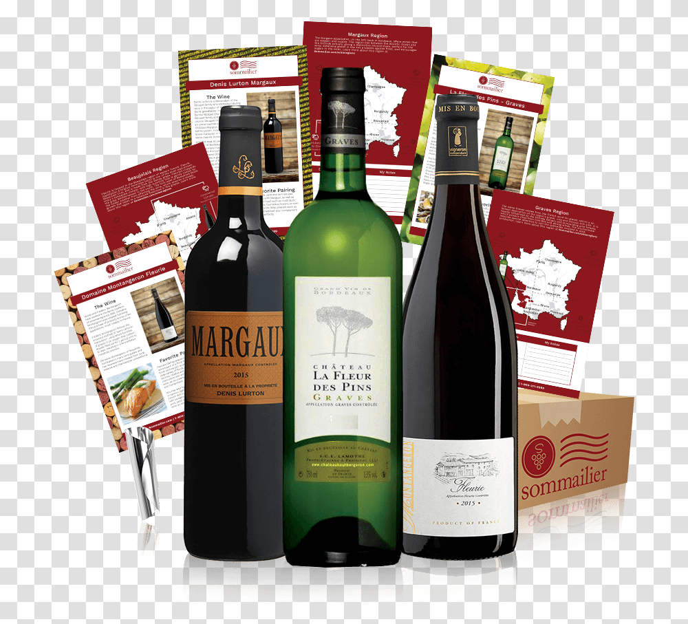 French Wine Club 3 Bottle Delivery Service French Wine, Alcohol, Beverage, Drink, Beer Transparent Png