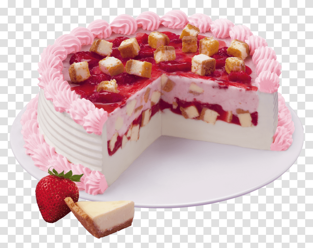 Fresa Cheesecake Blizzard Cake Dairy Queen 8 Cake, Birthday Cake, Dessert, Food, Cream Transparent Png