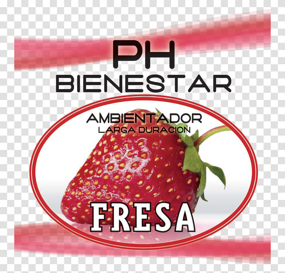 Fresa Strawberry, Fruit, Plant, Food, Text Transparent Png