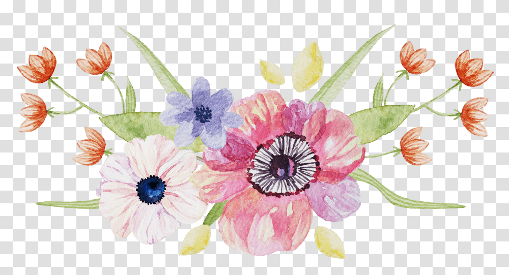 Fresh And Elegant Floral Watercolor Number Elegant Floral Flower Elegant Watercolor Transparent Png