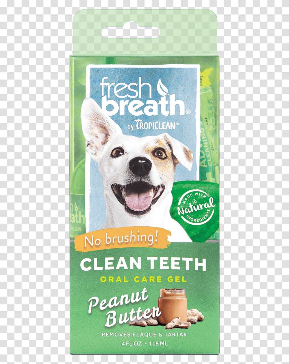 Fresh Breath By Tropiclean Peanut Butter Flavored Oral Fresh Breath Tropi Clean, Advertisement, Poster, Flyer, Paper Transparent Png