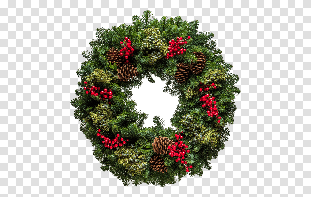 Fresh Christmas Wreaths Forest Wreath, Christmas Tree, Ornament, Plant, Green Transparent Png