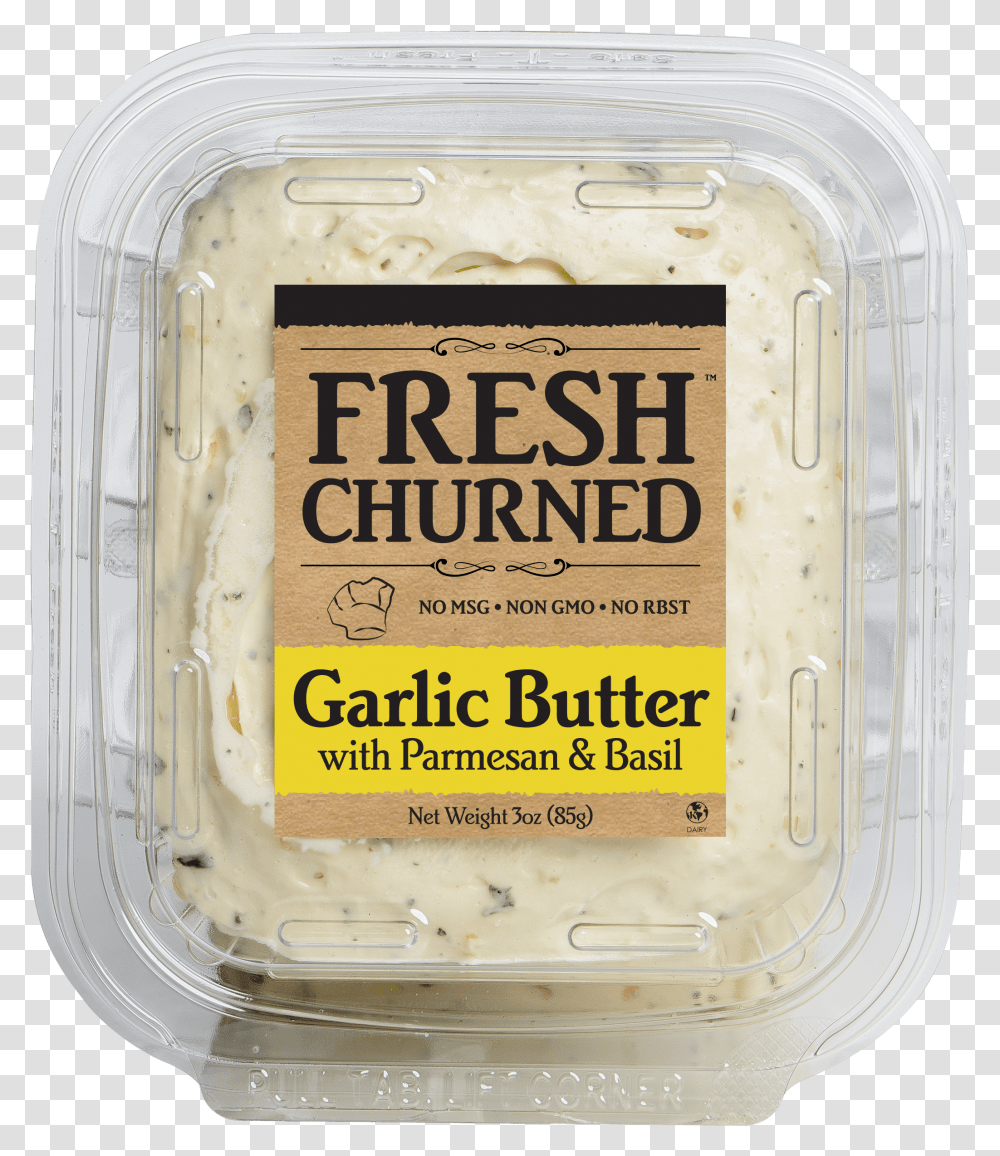 Fresh Churned Garlic Butter Almond, Food, Flour, Powder, Jar Transparent Png