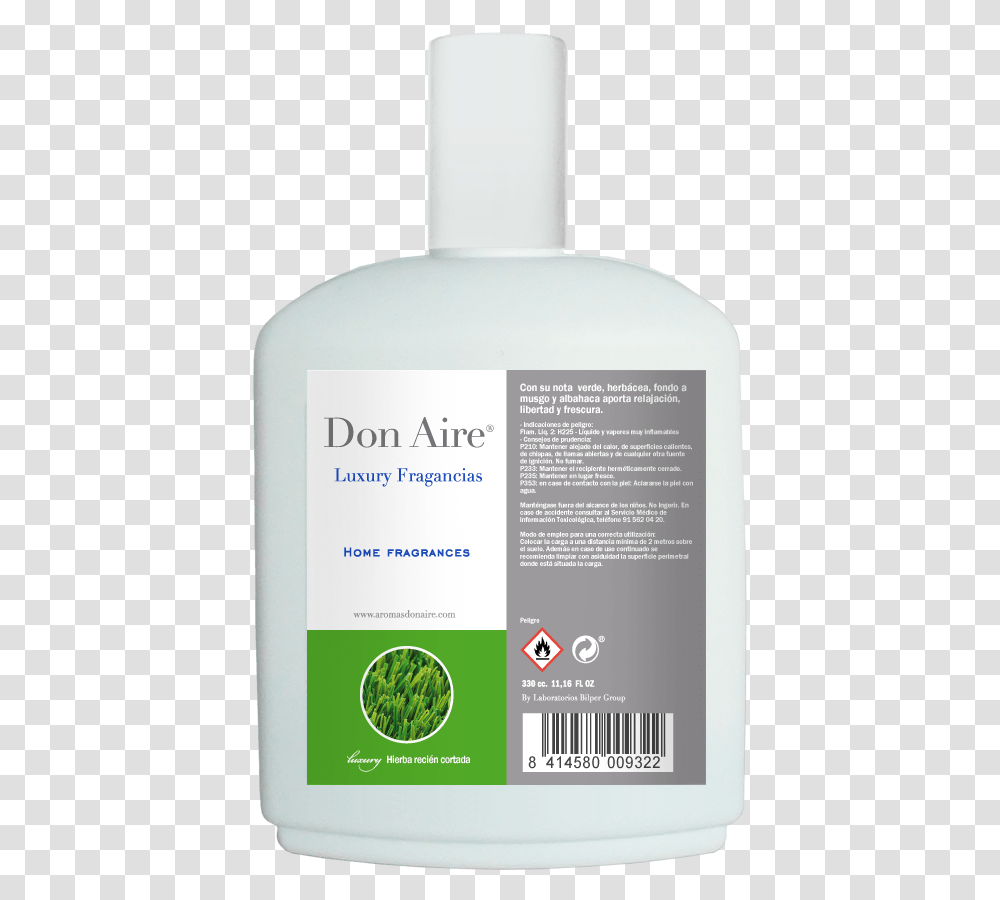 Fresh Cut Grass 330ml Automatic Don Air Matic Refill Ambientadores Don Aire, Bottle, Cosmetics, Shampoo, Jar Transparent Png