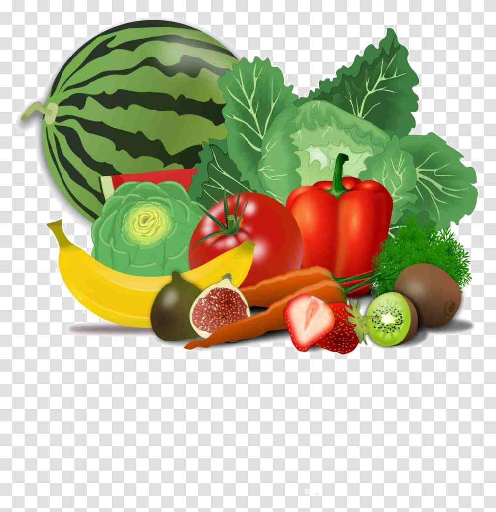 Fresh Healthy Food Fruit And Veg Clipart, Plant, Watermelon, Vegetable Transparent Png