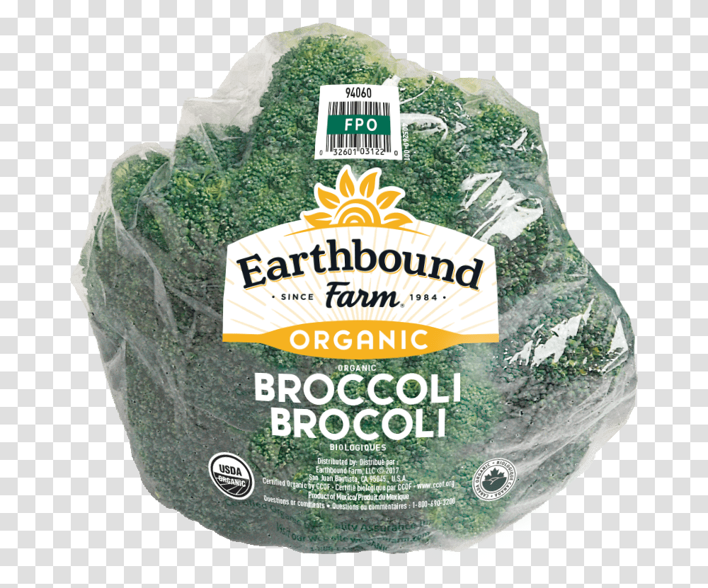 Fresh Organic Broccoli Earthbound Farm Organic Broccoli, Plant, Kale, Cabbage, Vegetable Transparent Png