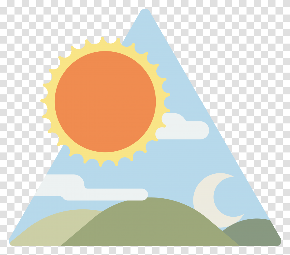 Fresh Vector Sun Blue Sky And Image Circle, Graphics, Art, Triangle, Outdoors Transparent Png