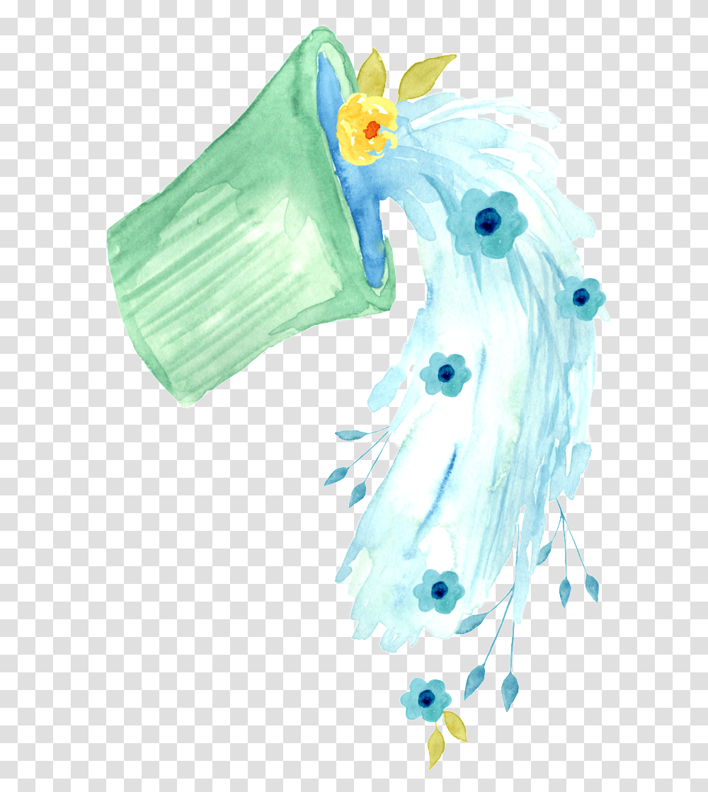 Fresh Water Pouring Cartoon Illustration, Animal, Bird, Cow, Cattle Transparent Png