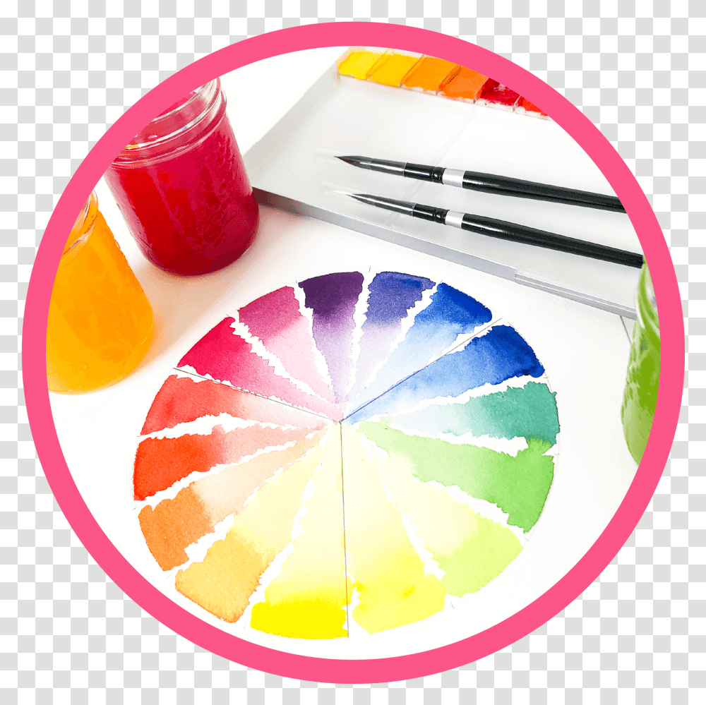 Fresh Watercolor Florals Online Course Amanda Arneill Circle, Paint Container, Pottery, Plant, Palette Transparent Png