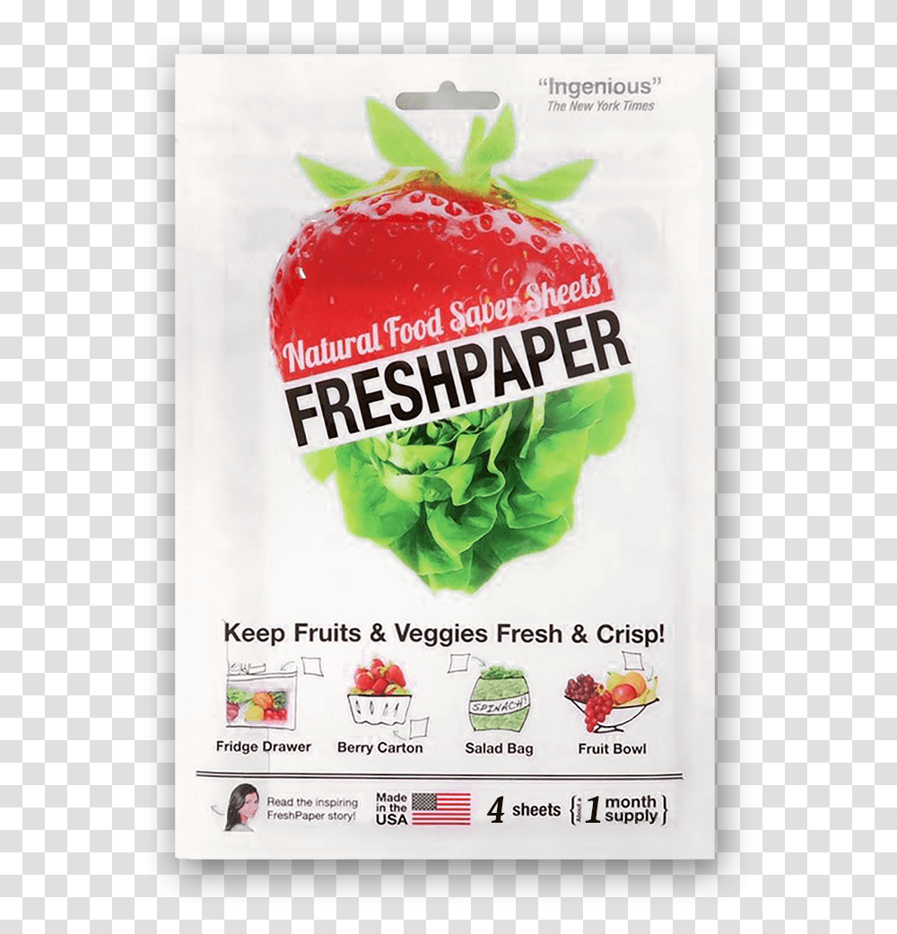 Freshpaper For Produce 4 Sheets Fresh Paper Packs, Plant, Food, Vegetable, Lettuce Transparent Png