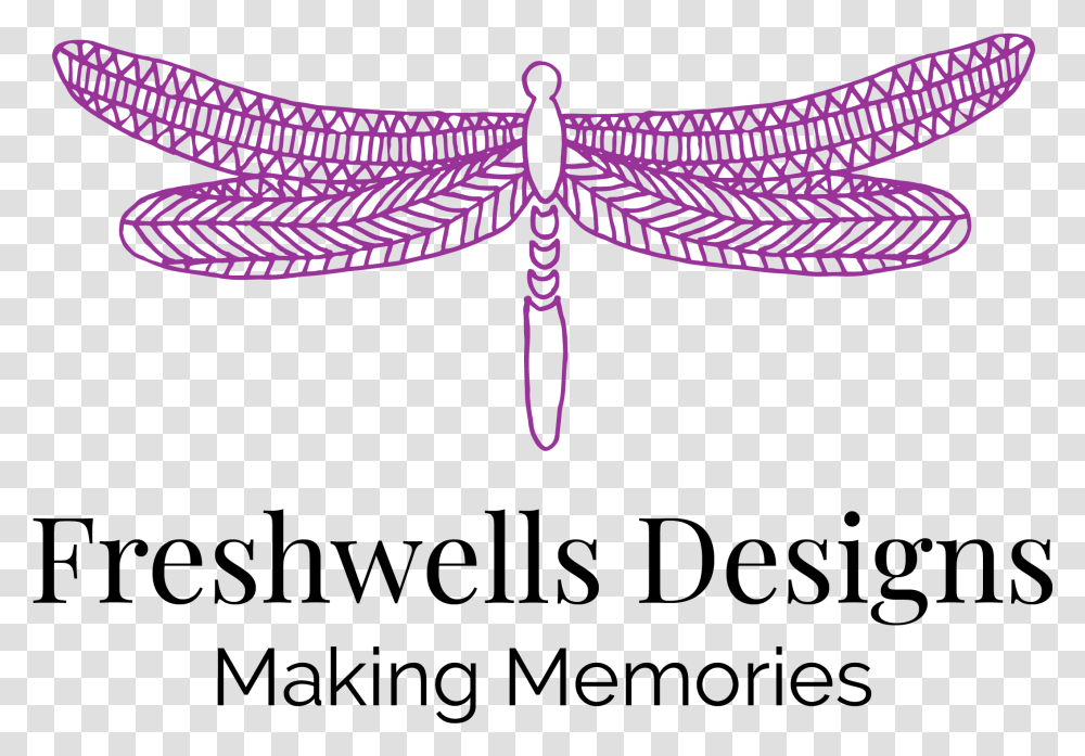 Freshwells Designs Dragonfly, Purple, Invertebrate, Animal, Knitting Transparent Png