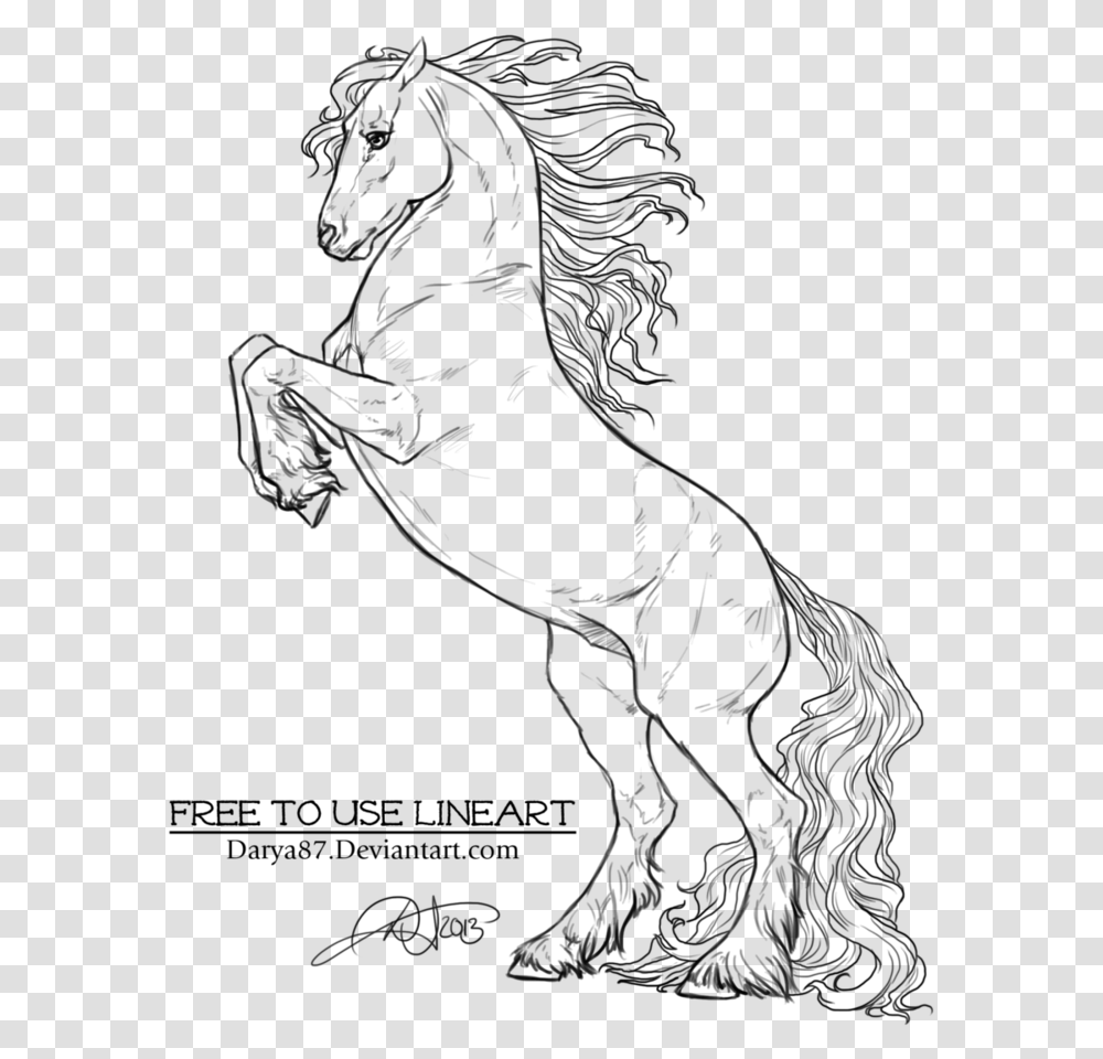 Fresian Horse Colouring Pages, Person, Mammal Transparent Png