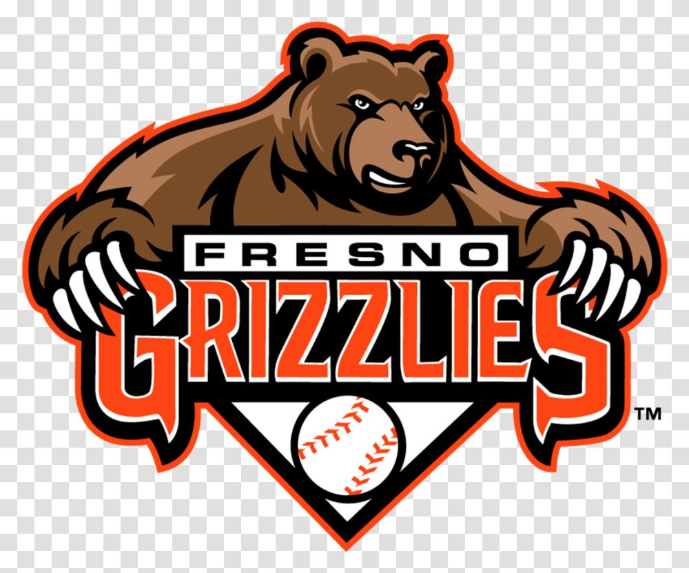 Fresno Grizzlies Logo, Wildlife, Animal, Mammal, Hook Transparent Png
